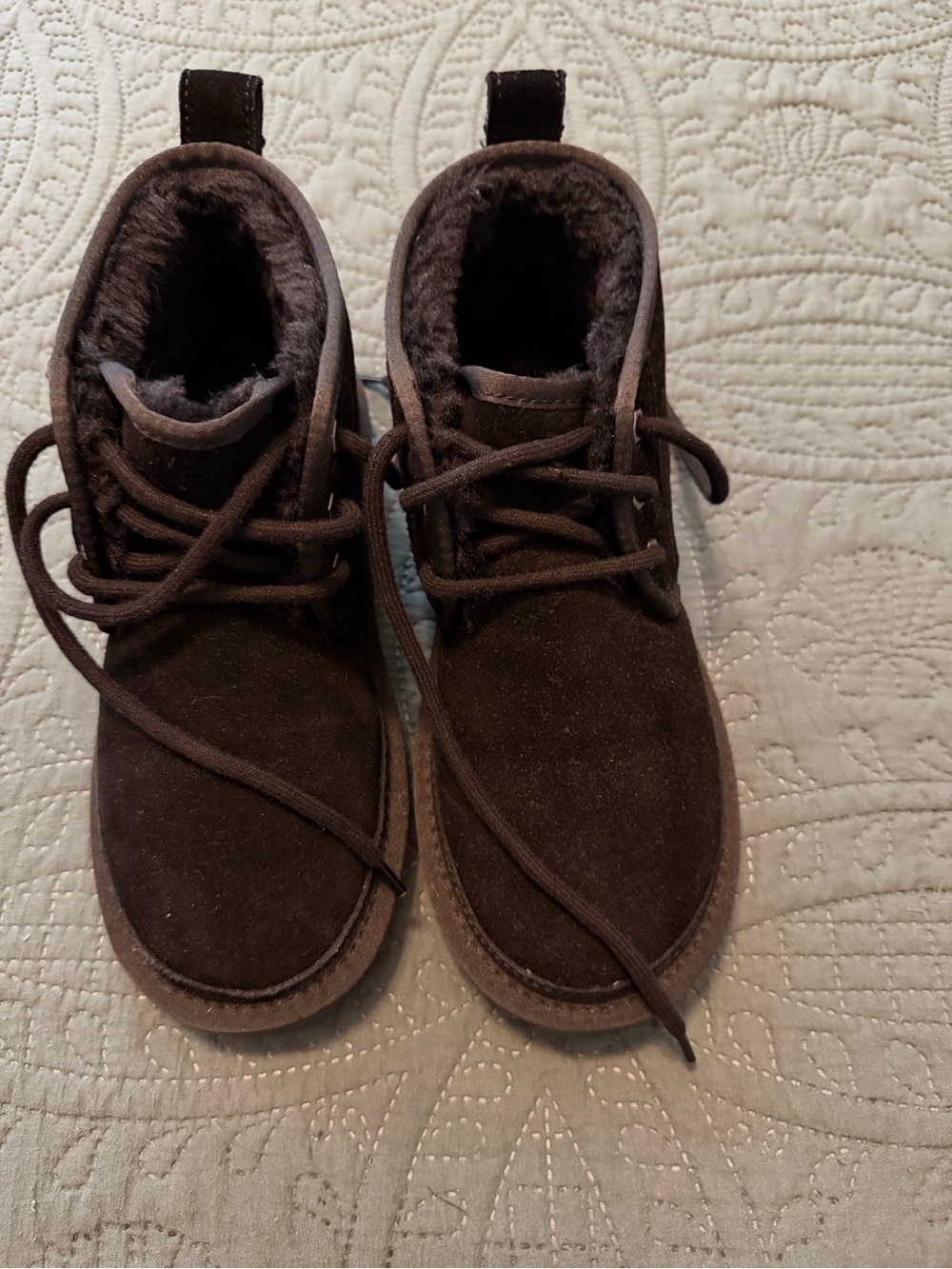 Black Suede Lace-Up Winter Boots